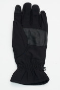 Оптом Горнолыжные перчатки мужские черного цвета 607Ch в Казани, фото 5