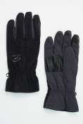 Оптом Горнолыжные перчатки мужские темно-серого цвета 607TC