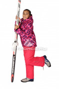 Оптом Костюм горнолыжный  для девочки розового цвета 6101R, фото 3