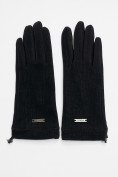 Оптом Классические перчатки демисезонные женские черного цвета 610Ch в Екатеринбурге, фото 2
