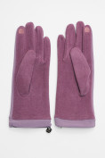 Оптом Классические перчатки демисезонные женские фиолетового цвета 610F в Екатеринбурге, фото 3