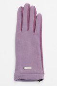 Оптом Классические перчатки демисезонные женские фиолетового цвета 610F в Екатеринбурге, фото 4