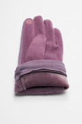 Оптом Классические перчатки демисезонные женские фиолетового цвета 610F в Екатеринбурге, фото 7