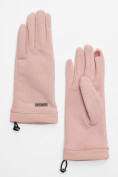 Оптом Классические перчатки демисезонные женские розового цвета 610R в Екатеринбурге