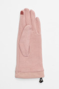 Оптом Классические перчатки демисезонные женские розового цвета 610R в Екатеринбурге, фото 5