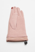 Оптом Классические перчатки демисезонные женские розового цвета 610R, фото 6