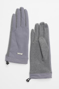 Оптом Классические перчатки демисезонные женские серого цвета 610Sr в Екатеринбурге