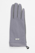 Оптом Классические перчатки демисезонные женские серого цвета 610Sr в Екатеринбурге, фото 4