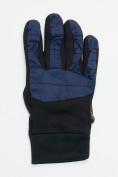 Оптом Перчатки спортивные мужские демисезонные темно-синего цвета 611TS, фото 4