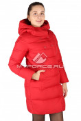 Оптом Пальто женское зимнее красного цвета 6128Kr, фото 2