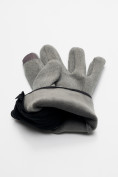 Оптом Перчатки женские на флисе серого цвета 612Sr, фото 7
