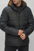 Оптом Куртка спортивная мужская с капюшоном черного цвета 62175Ch в Екатеринбурге, фото 13
