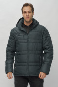 Оптом Куртка спортивная мужская с капюшоном темно-серого цвета 62175TC в Казани, фото 10