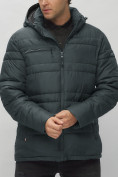 Оптом Куртка спортивная мужская с капюшоном темно-серого цвета 62175TC в Казани, фото 11