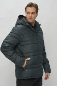 Оптом Куртка спортивная мужская с капюшоном темно-серого цвета 62175TC в Екатеринбурге, фото 12
