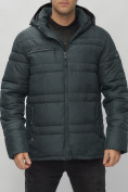 Оптом Куртка спортивная мужская с капюшоном темно-серого цвета 62175TC в Казани, фото 13
