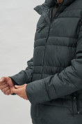 Оптом Куртка спортивная мужская с капюшоном темно-серого цвета 62175TC в Екатеринбурге, фото 17