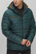 Оптом Куртка спортивная мужская с капюшоном темно-зеленого цвета 62175TZ в Екатеринбурге, фото 11