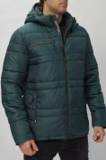 Оптом Куртка спортивная мужская с капюшоном темно-зеленого цвета 62175TZ в Казани, фото 14