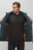 Оптом Куртка спортивная мужская с капюшоном темно-зеленого цвета 62175TZ в Екатеринбурге, фото 15