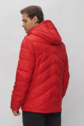 Оптом Куртка спортивная мужская с капюшоном красного цвета 62176Kr в Екатеринбурге, фото 5