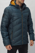 Оптом Куртка спортивная мужская с капюшоном темно-синего цвета 62176TS в Казани, фото 12