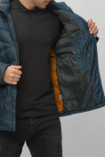 Оптом Куртка спортивная мужская с капюшоном темно-синего цвета 62176TS в Екатеринбурге, фото 13