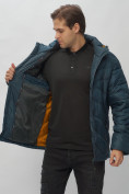 Оптом Куртка спортивная мужская с капюшоном темно-синего цвета 62176TS в Казани, фото 14