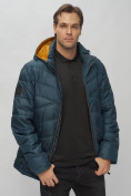 Оптом Куртка спортивная мужская с капюшоном темно-синего цвета 62176TS в Казани, фото 15