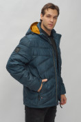 Оптом Куртка спортивная мужская с капюшоном темно-синего цвета 62176TS в Екатеринбурге, фото 16