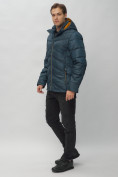 Оптом Куртка спортивная мужская с капюшоном темно-синего цвета 62176TS в Екатеринбурге, фото 4