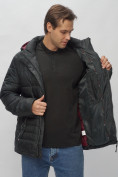 Оптом Куртка спортивная мужская с капюшоном черного цвета 62179Ch в Екатеринбурге, фото 12