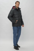 Оптом Куртка спортивная мужская с капюшоном черного цвета 62179Ch в Екатеринбурге, фото 3