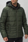 Оптом Куртка спортивная мужская с капюшоном цвета хаки 62179Kh в Екатеринбурге, фото 15