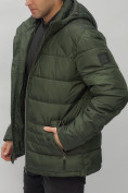 Оптом Куртка спортивная мужская с капюшоном цвета хаки 62179Kh в Екатеринбурге, фото 20