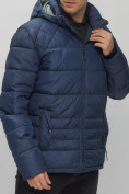 Оптом Куртка спортивная мужская с капюшоном темно-синего цвета 62179TS в Казани, фото 10