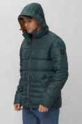 Оптом Куртка спортивная мужская с капюшоном темно-зеленого цвета 62179TZ в Казани, фото 17