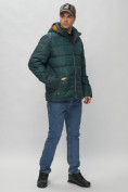 Оптом Куртка спортивная мужская с капюшоном темно-зеленого цвета 62179TZ в Казани, фото 3