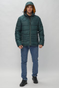 Оптом Куртка спортивная мужская с капюшоном темно-зеленого цвета 62179TZ в Казани, фото 5
