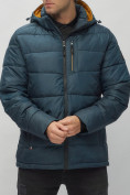 Оптом Куртка спортивная мужская с капюшоном темно-синего цвета 62186TS в Екатеринбурге, фото 10