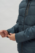 Оптом Куртка спортивная мужская с капюшоном темно-синего цвета 62186TS в Казани, фото 14