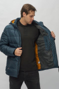 Оптом Куртка спортивная мужская с капюшоном темно-синего цвета 62186TS в Екатеринбурге, фото 17