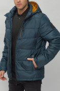 Оптом Куртка спортивная мужская с капюшоном темно-синего цвета 62186TS в Казани, фото 20