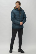 Оптом Куртка спортивная мужская с капюшоном темно-синего цвета 62186TS в Казани, фото 5