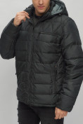 Оптом Куртка спортивная мужская с капюшоном черного цвета 62187Ch в Казани, фото 11