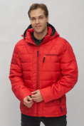 Оптом Куртка спортивная мужская с капюшоном красного цвета 62187Kr, фото 11