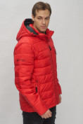 Оптом Куртка спортивная мужская с капюшоном красного цвета 62187Kr в Казани, фото 12
