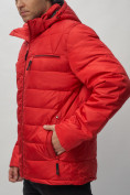 Оптом Куртка спортивная мужская с капюшоном красного цвета 62187Kr в Казани, фото 13