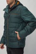 Оптом Куртка спортивная мужская с капюшоном темно-зеленого цвета 62187TZ в Казани, фото 13