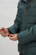 Оптом Куртка спортивная мужская с капюшоном темно-зеленого цвета 62187TZ в Казани, фото 14